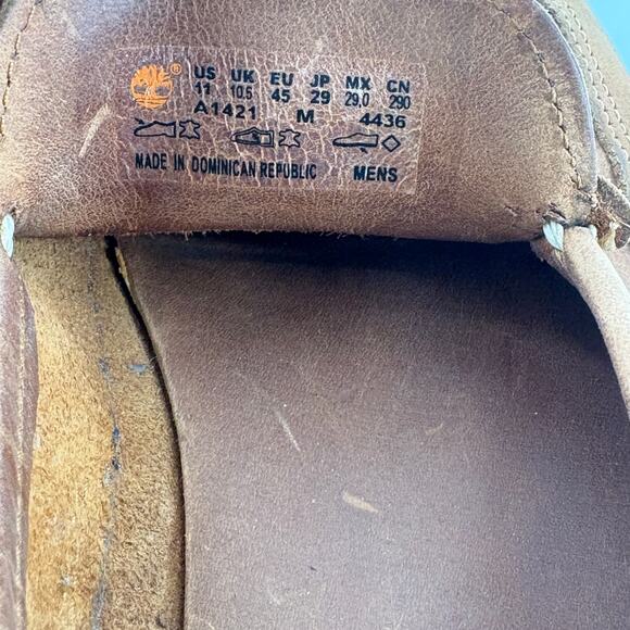 Timberland Onuma Venetian Driving Loafers 11 Leather Camel Tan Dress Shoes Work - Picture 9 of 9